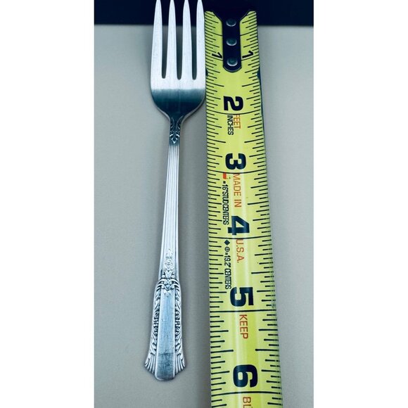 International Silver Rogers 1940 Treasure Silverplate Salad Forks Set Of 8 Vinta - Picture 10 of 10